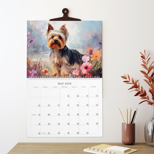 Yorkies and Flowers Hondenliefhebber Kalender