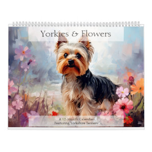 Yorkies and Flowers Hondenliefhebber Kalender