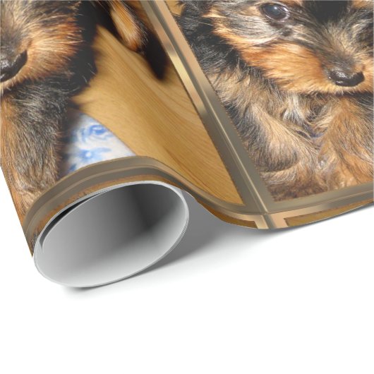 Yorkie's eerste kerst cadeaupapier (Rol Hoek)