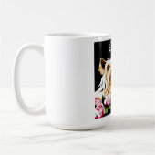 Yorkies en Rozen Monogram Koffiemok (Links)
