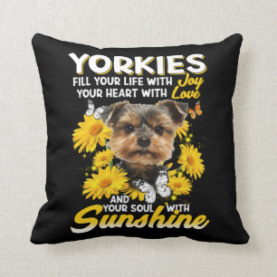 Yorkies en Sunshine Kussen