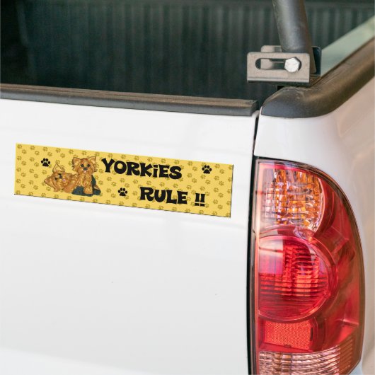 Yorkies Rule! Bumpersticker (Op Truck)