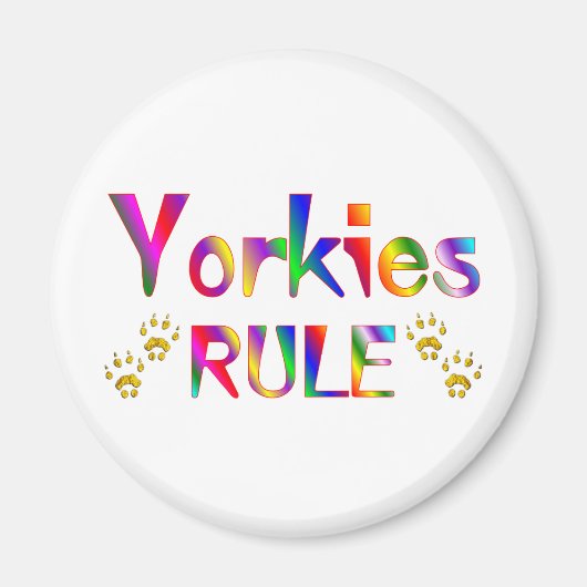 Yorkies Rule Magneet (Voorkant)