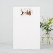 Yorkies Traveling Paris Stationery Briefpapier (Staand voorkant)