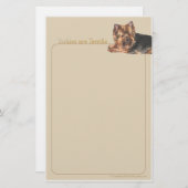 Yorkies zijn verdiepende schrijfbenodigdheden briefpapier (Voorkant / Achterkant)