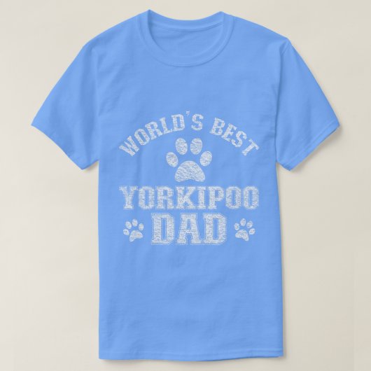 Yorkipoo Dog Dad Worlds Best Yorkipoo Dad T-shirt (Design voorkant)