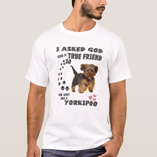 Yorkipoo Dog Quote mam Yorkiepoo Pap Art, Cute Yor T-shirt (Voorkant)