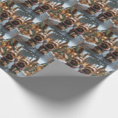 Yorkipoo Dogs Christmas Snow Holiday Cadeaupapier (Hoek)