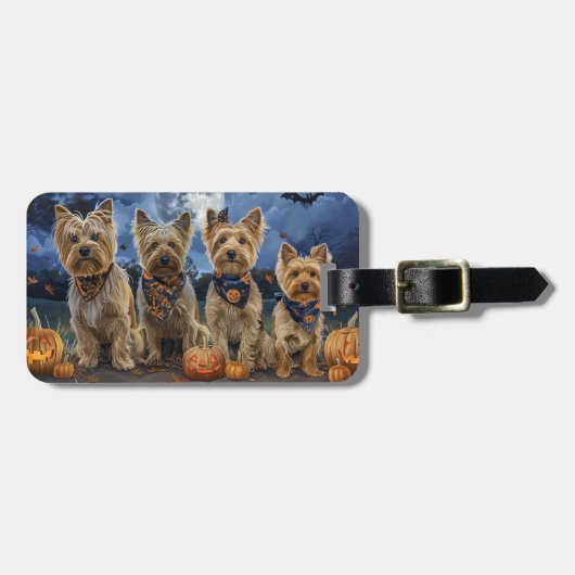 Yorkipoo Halloween Griezelig  Bagagelabel (Voorkant horizontaal)