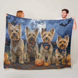 Yorkipoo Halloween Spooky Fleece Deken