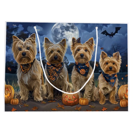 Yorkipoo Halloween Spooky Groot Cadeauzakje (Achterkant)