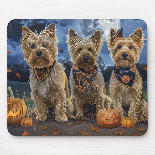 Yorkipoo Halloween Spooky Muismat (Voorkant)