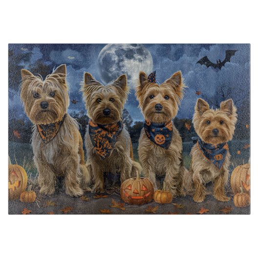Yorkipoo Halloween Spooky Snijplank (Voorkant)