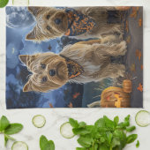 Yorkipoo Halloween Spooky Theedoek (Gevouwen)