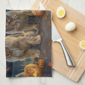 Yorkipoo Halloween Spooky Theedoek (Quarter Fold)