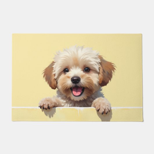 Yorkipoo Hond Deurmat Kunst (Voorkant)