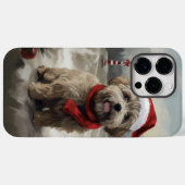 Yorkipoo-hond in de sneeuw met Kerstmis Case-Mate iPhone Case (Achterkant (horizontaal))