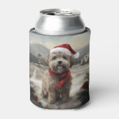 Yorkipoo Hond in Sneeuw Kerstmis Blikjeskoeler (Blikje Voorkant)