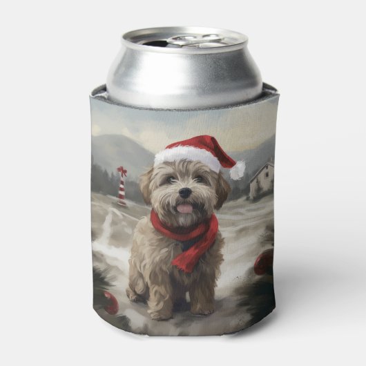 Yorkipoo Hond in Sneeuw Kerstmis Blikjeskoeler (Blikje Voorkant)