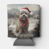 Yorkipoo Hond in Sneeuw Kerstmis Blikjeskoeler (Achterkant)