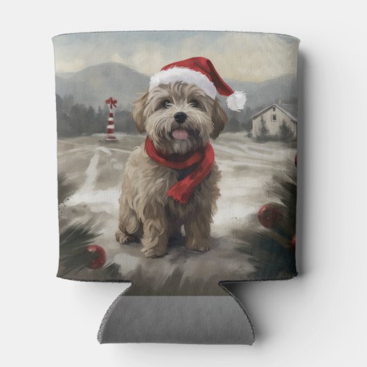 Yorkipoo Hond in Sneeuw Kerstmis Blikjeskoeler (Achterkant)