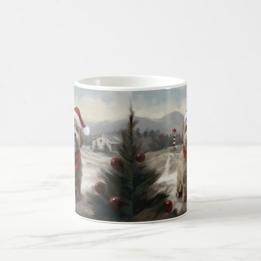 Yorkipoo Hond in Sneeuw Kerstmis Koffiemok (Center)