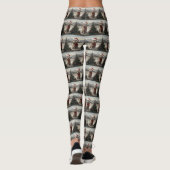 Yorkipoo Hond in Sneeuw Kerstmis Leggings (Achterkant)