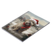 Yorkipoo Hond in Sneeuw Kerstmis Notitieboek (Linkerzijde)