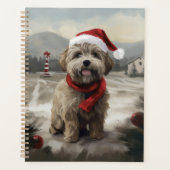 Yorkipoo Hond in Sneeuw Kerstmis Planner (Voorkant)