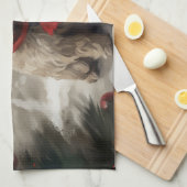 Yorkipoo Hond in Sneeuw Kerstmis Theedoek (Quarter Fold)