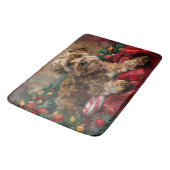 Yorkipoo Hond Kerst Feestelijk Badmat (Gekanteld)