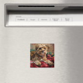 Yorkipoo Hond Kerst Feestelijk Magneet (Insitu (Vaatwasser))