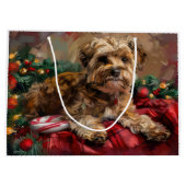 Yorkipoo Hond Kerstfeest Groot Cadeauzakje (Achterkant)