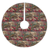 Yorkipoo Hond Kerstfeest Kerstboom Rok (Voorkant)