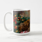 Yorkipoo Hond Kerstfeest Koffiemok (Links)