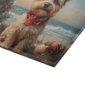 Yorkipoo Hond Kerstmis Vintage Strand Snijplank (Hoek)