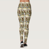 Yorkipoo Hond Met Paaseieren Vakantie Leggings (Achterkant)