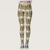 Yorkipoo Hond Met Paaseieren Vakantie Leggings (Voorkant)