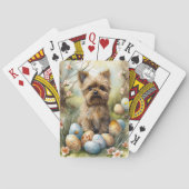 Yorkipoo Hond Met Paaseieren Vakantie Pokerkaarten (Achterkant)