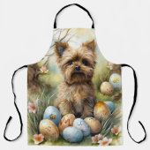 Yorkipoo Hond Met Paaseieren Vakantie Schort (Voorkant)