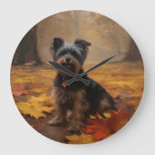 Yorkipoo in de herfst laat Herfst inspireren Grote Klok (Voorkant)