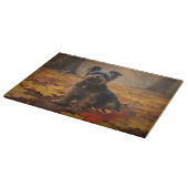 Yorkipoo in de herfst laat Herfst inspireren Snijplank (Hoek)