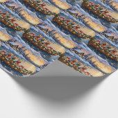 Yorkipoo Kerstboot Vakantie Cadeaupapier (Hoek)