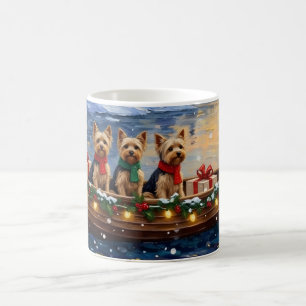 Yorkipoo Kerstboot Vakantie Koffiemok