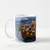 Yorkipoo Kerstboot Vakantie Koffiemok (Links)