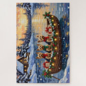 Yorkipoo Kerstboot Vakantie Legpuzzel (Verticaal)