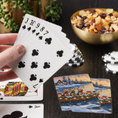 Yorkipoo Kerstboot Vakantie Pokerkaarten (Insitu)