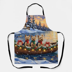 Yorkipoo Kerstboot Vakantie Schort