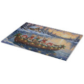 Yorkipoo Kerstboot Vakantie Snijplank (Hoek)