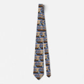Yorkipoo Kerstboot Vakantie Stropdas (Voorkant)